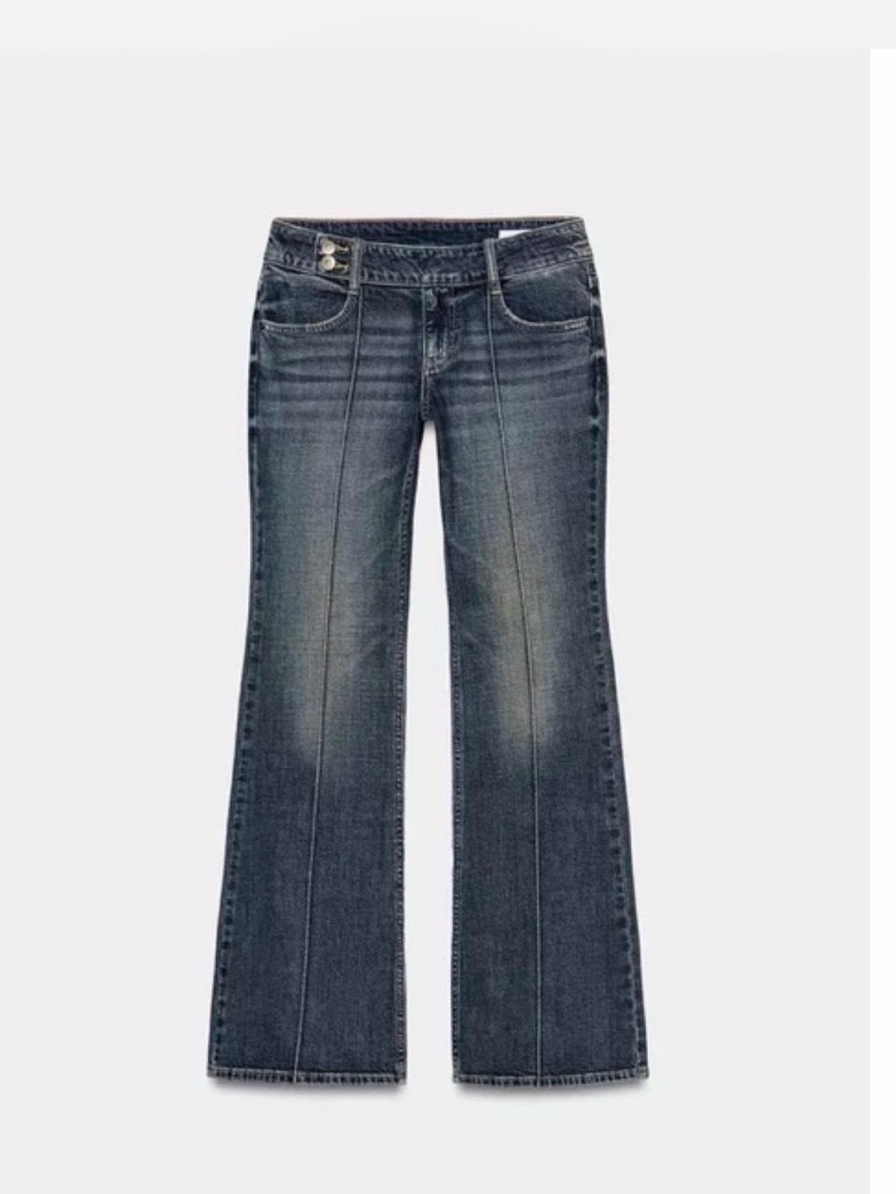 Zara Womens Dark Wash Bootcut Jeans - Blue